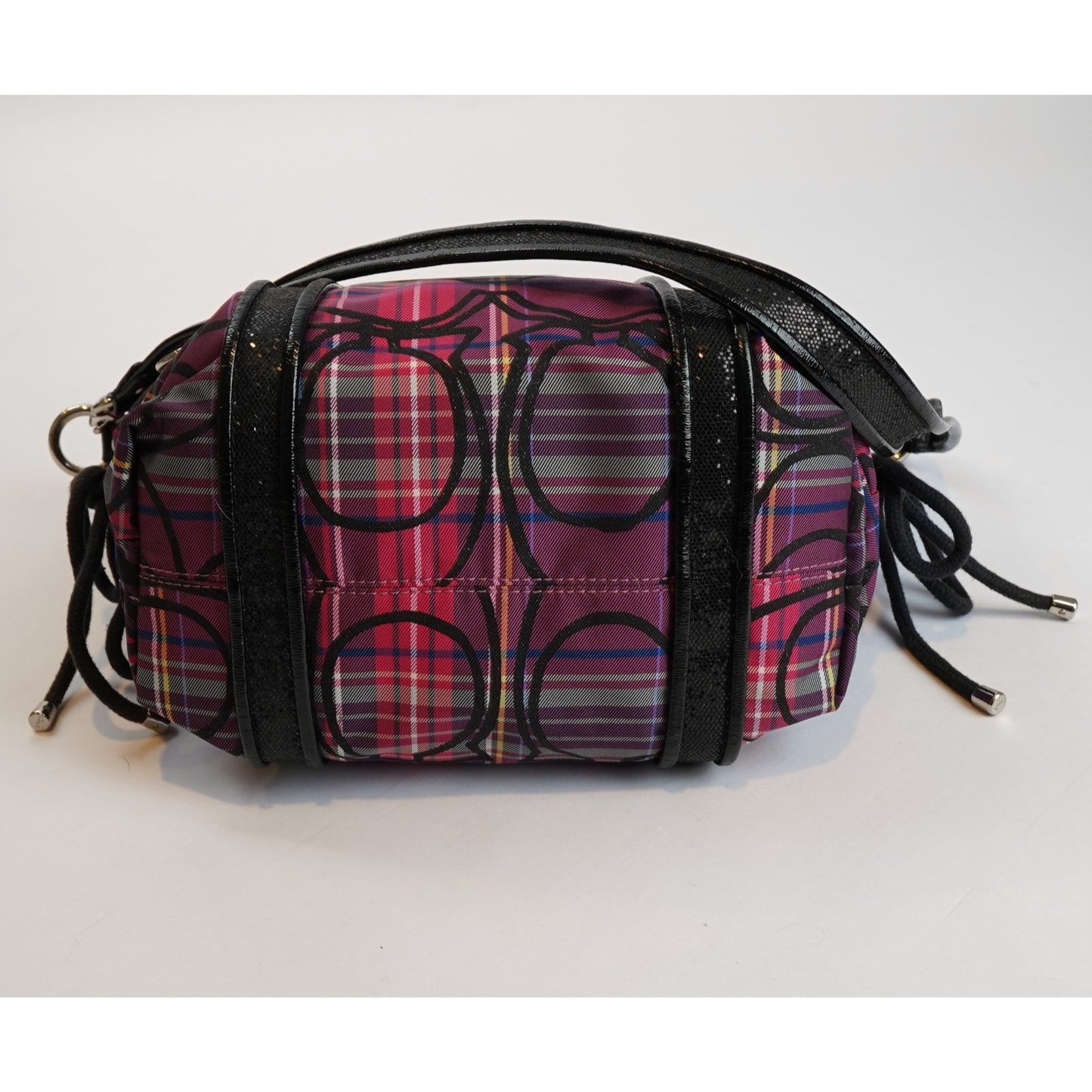 Coach Signature Poppy Tartan Plaid Glitter Spotlight Shoulder/Handbag 14371