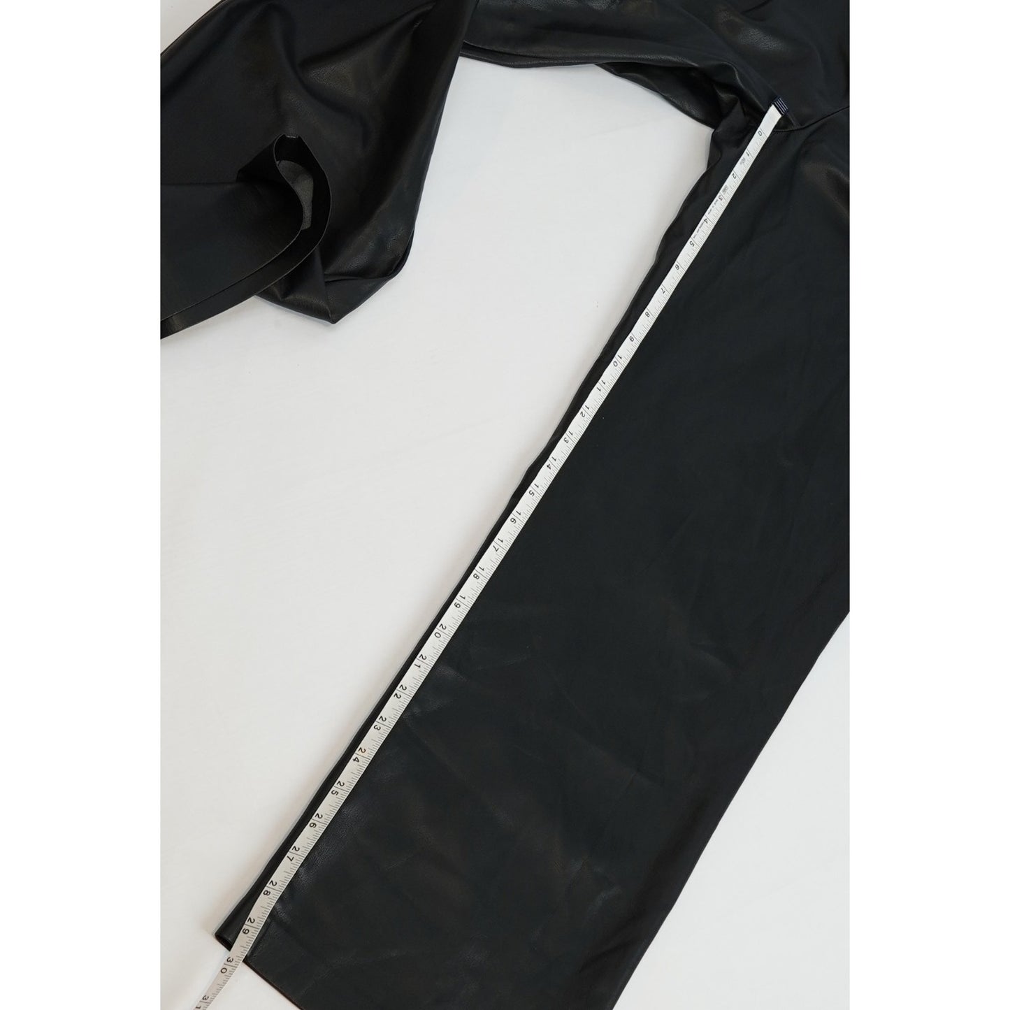 House of Harlow 1960 Vegan Leather Wide Leg Trouser Dress Pants Black - 8