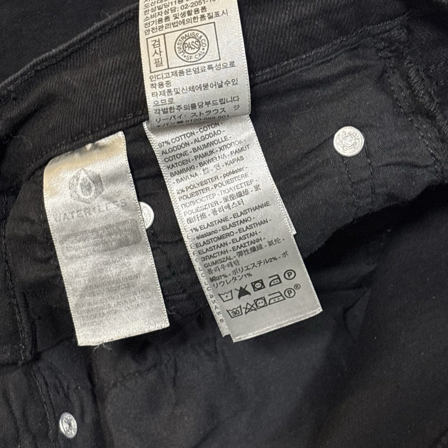 Levi's Ribcage Straight Leg High Rise Ankle Jeans Black - 27