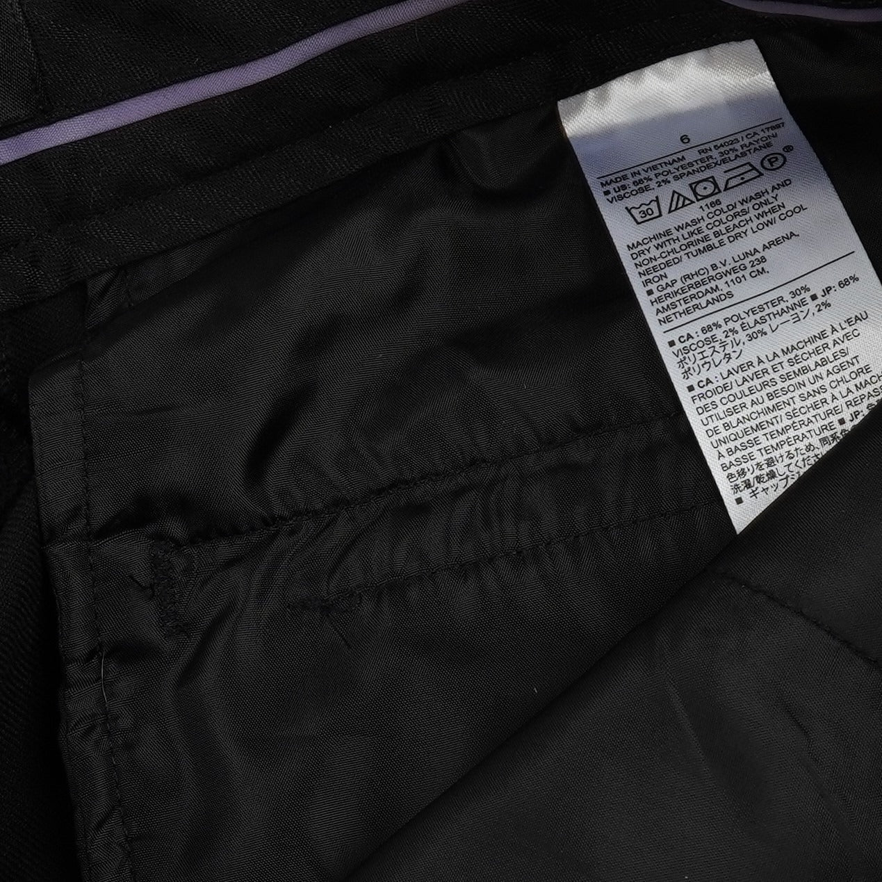 Banana Republic RYAN Straight Leg Pants Black - 6