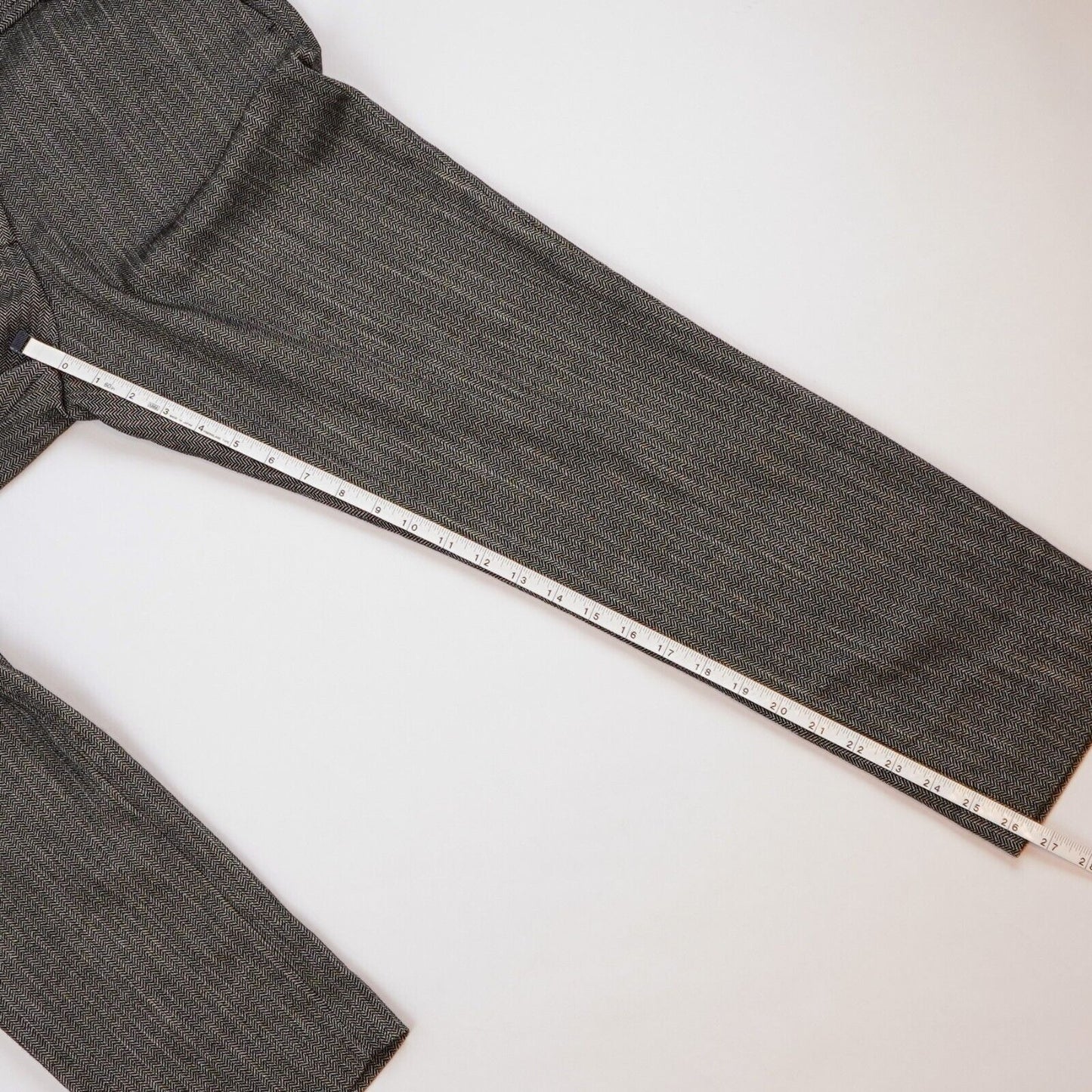 H&M Belted Straight Leg Trouser Pants Gray - 6