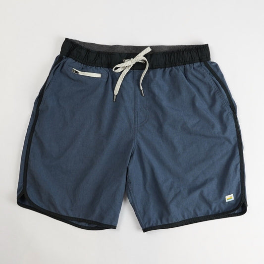 Vuori Banks Shorts "Azure Linen Texture" 7" Inseam - L