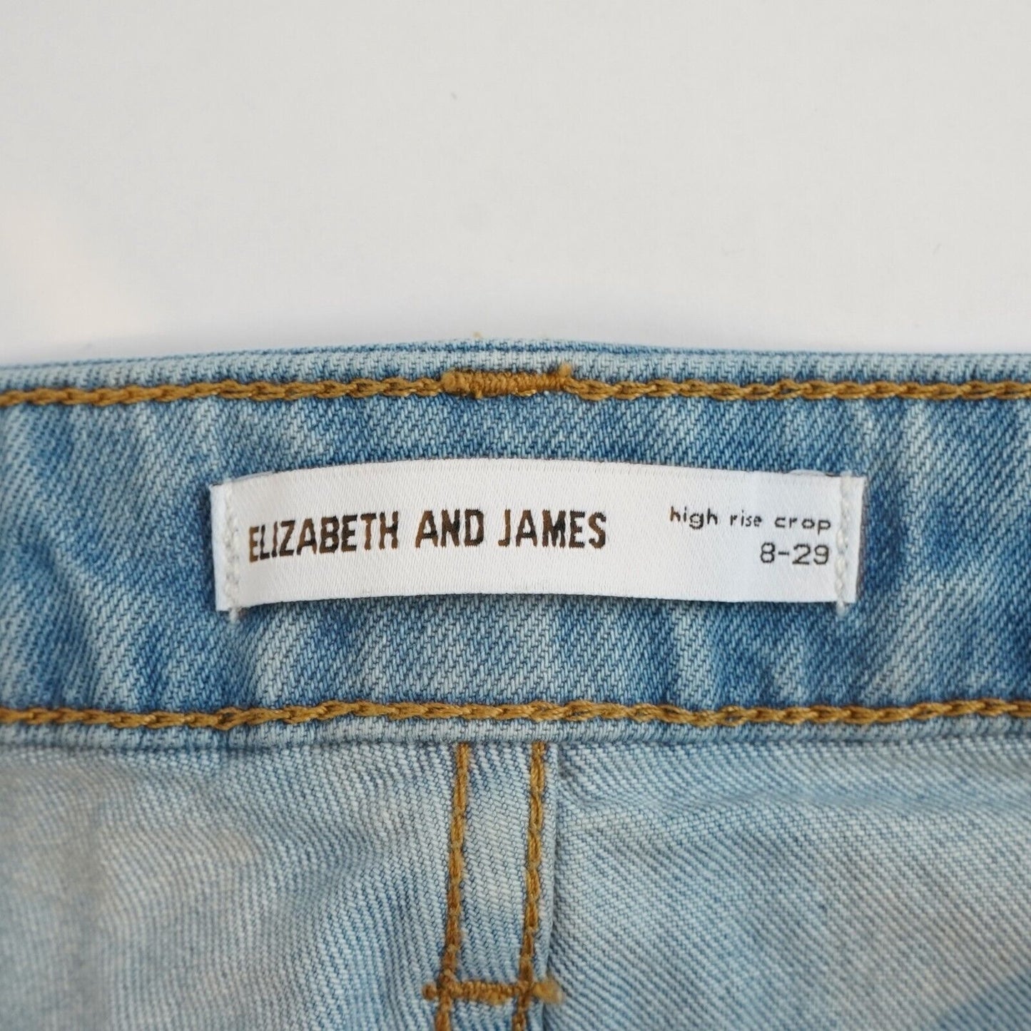 Elizabeth and James Distressed Wide Leg Crop Jeans - 29