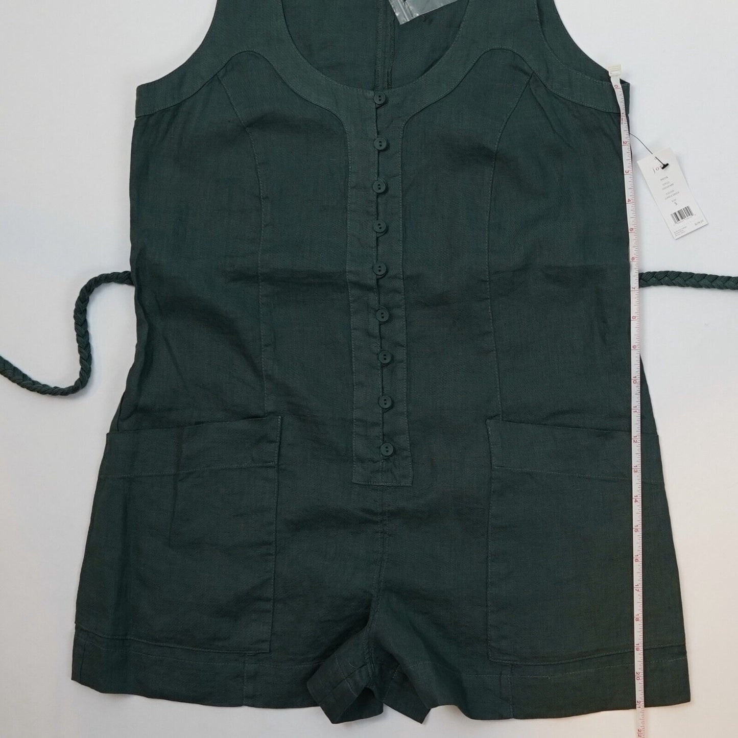 Joie Priya Linen Romper Jungle Green - S