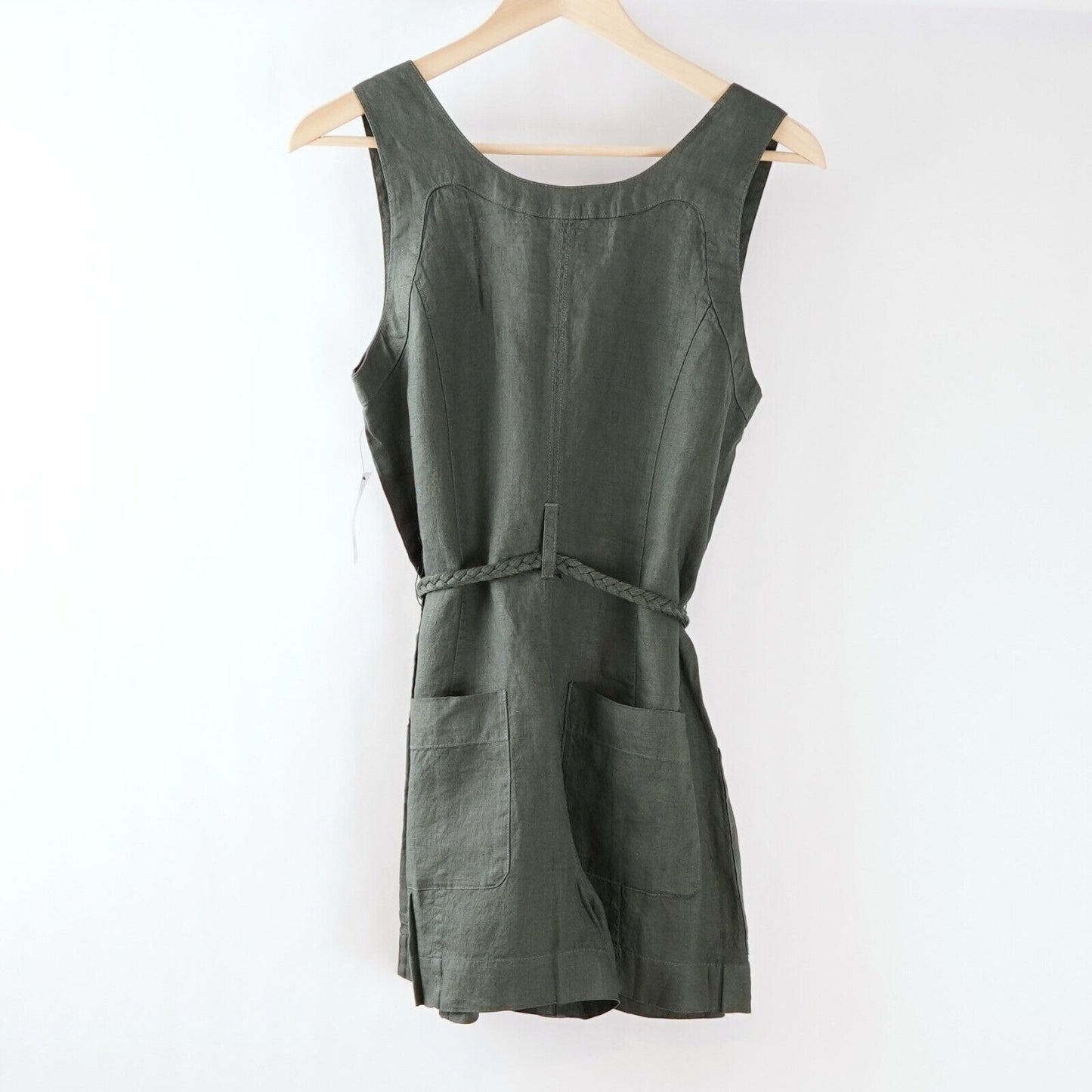 Joie Priya Linen Romper Jungle Green - S