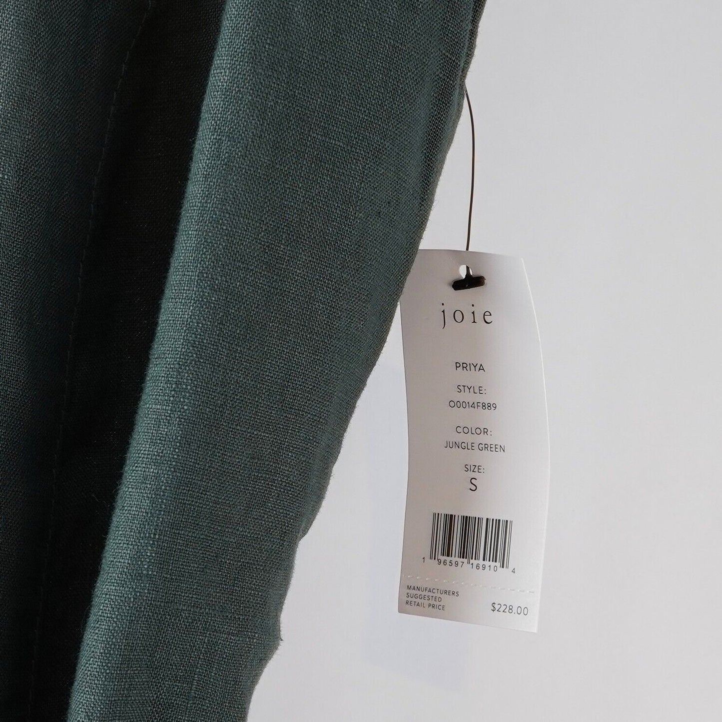 Joie Priya Linen Romper Jungle Green - S