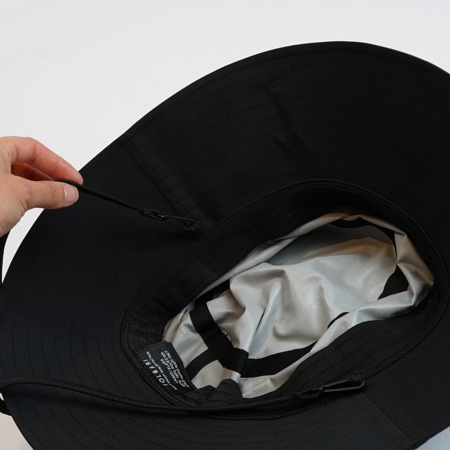 Solbari Wide Brim Sun Hat Black -  L/XL