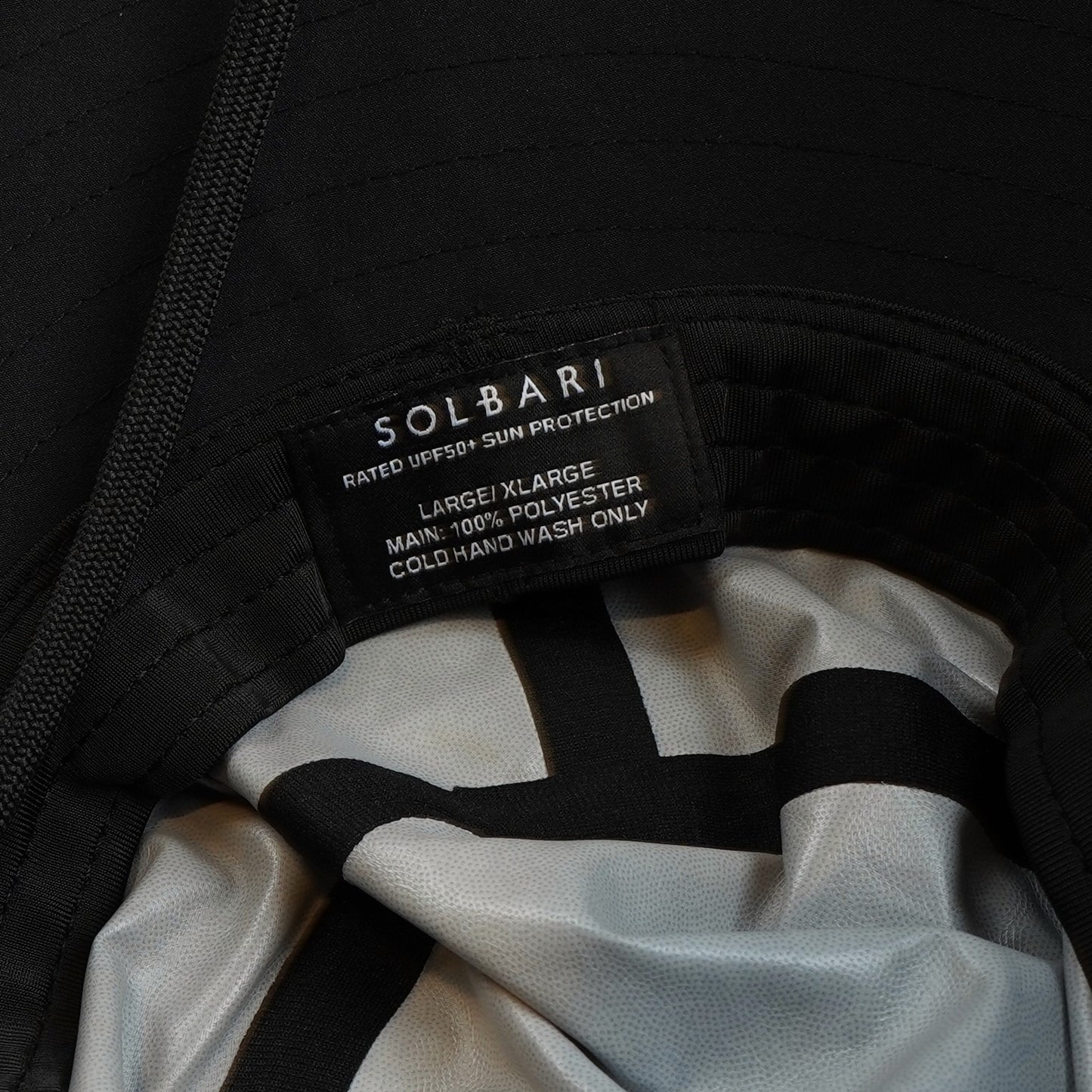 Solbari Wide Brim Sun Hat Black -  L/XL