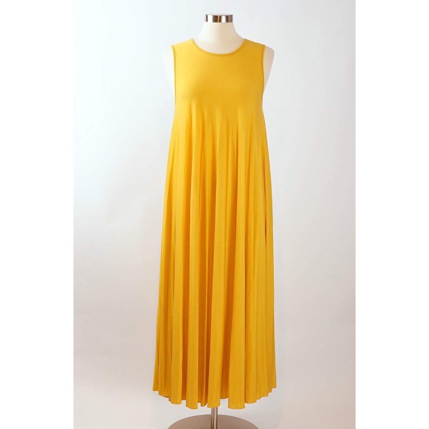 Weekend Max Mara Barbara Knit Layered Dress Mustard Yellow - L