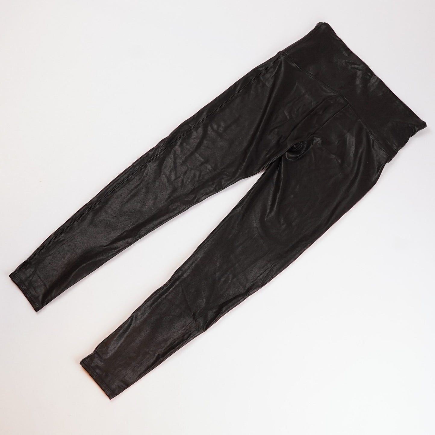 Spanx Black Faux Leather Leggings - XL
