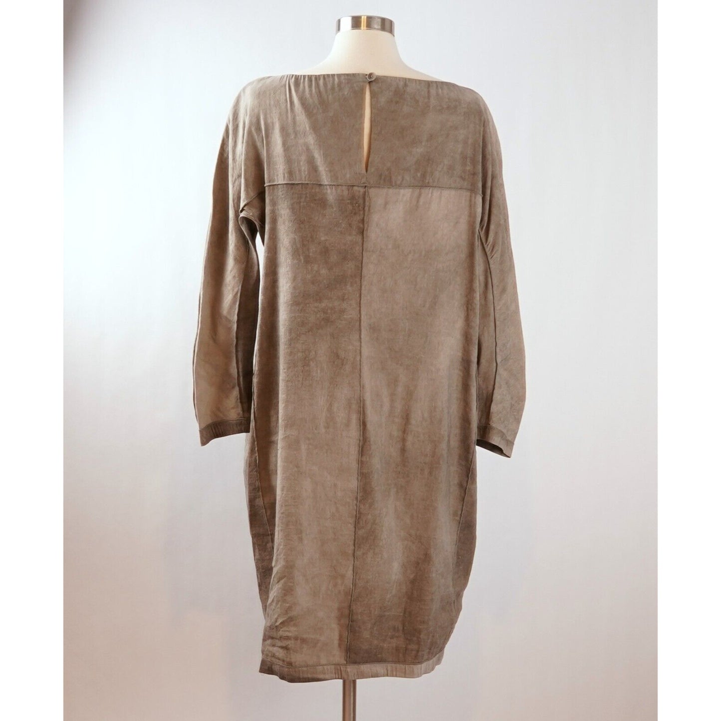 Annette Gortz Boxy Long Sleeve Shift Dress with Pockets Linen Blend - 44/L