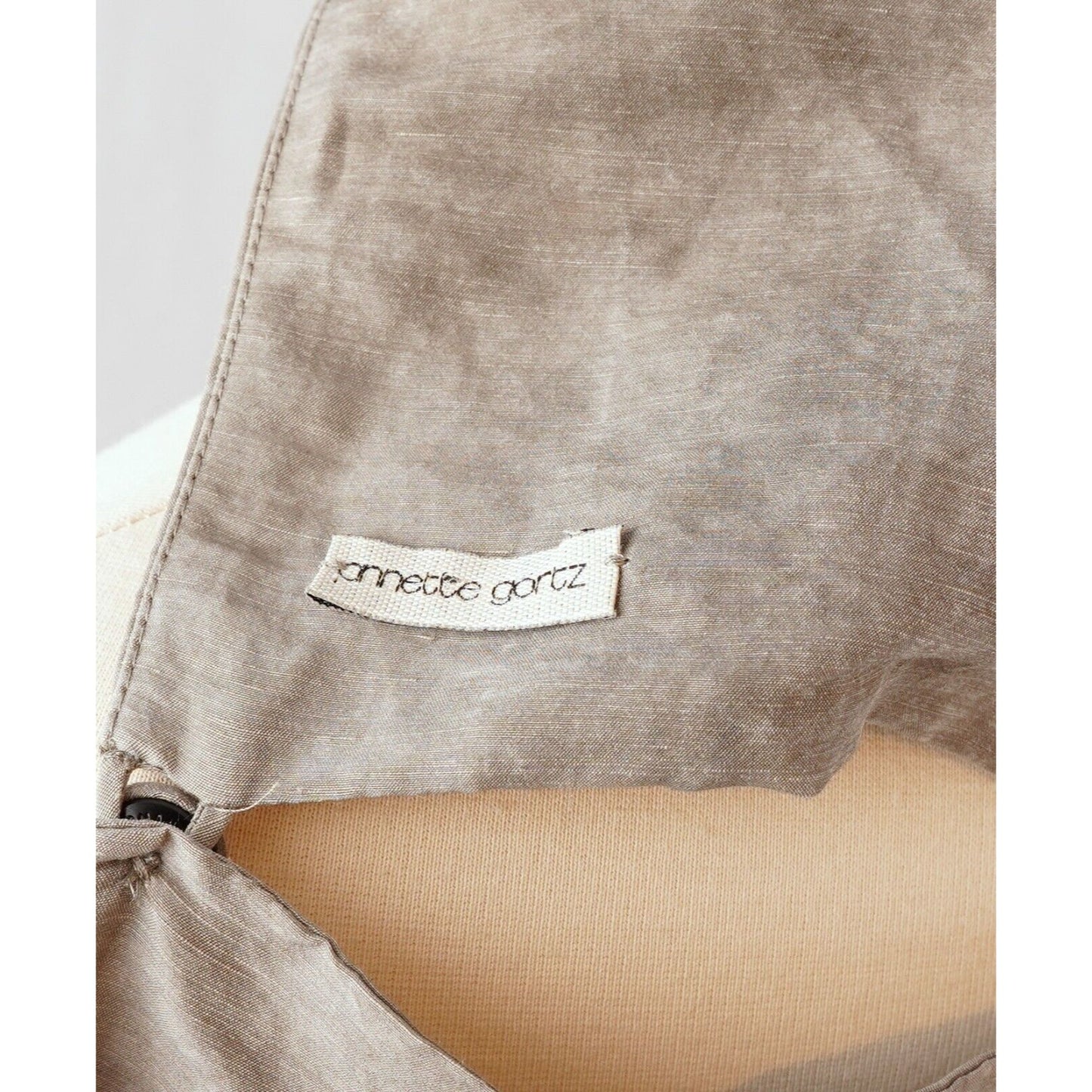 Annette Gortz Boxy Long Sleeve Shift Dress with Pockets Linen Blend - 44/L