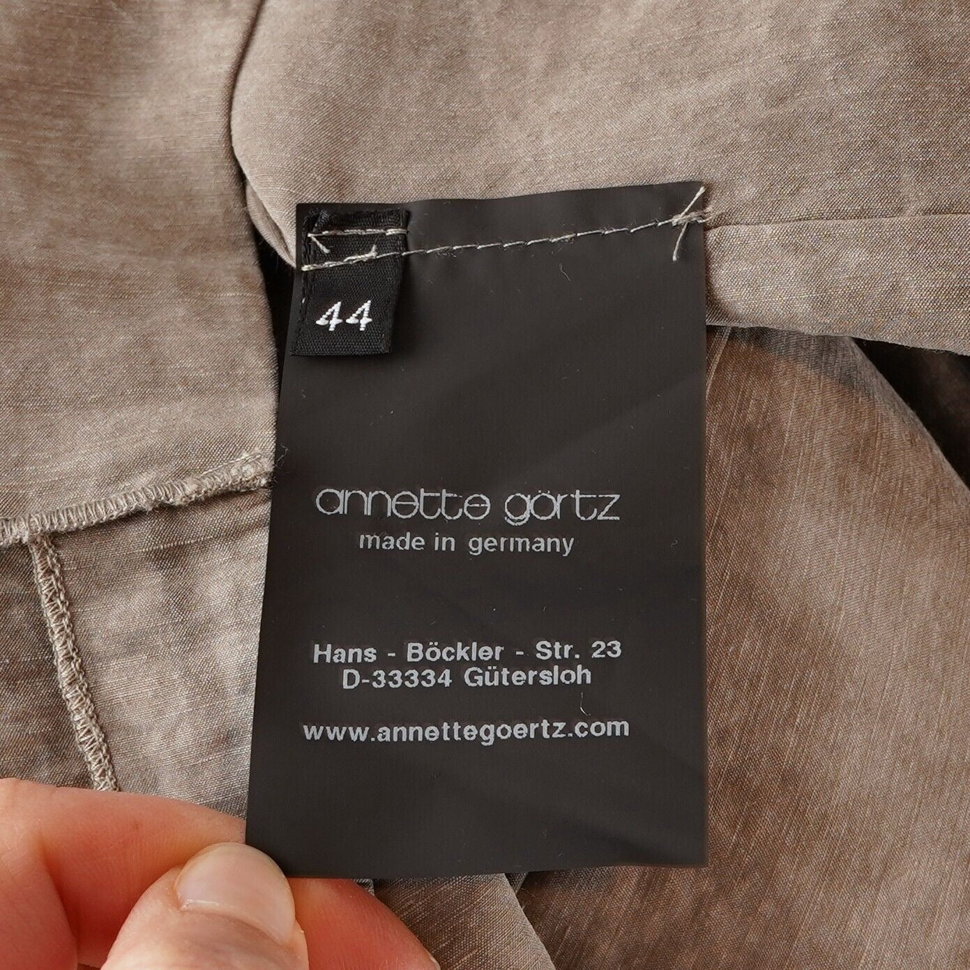 Annette Gortz Boxy Long Sleeve Shift Dress with Pockets Linen Blend - 44/L