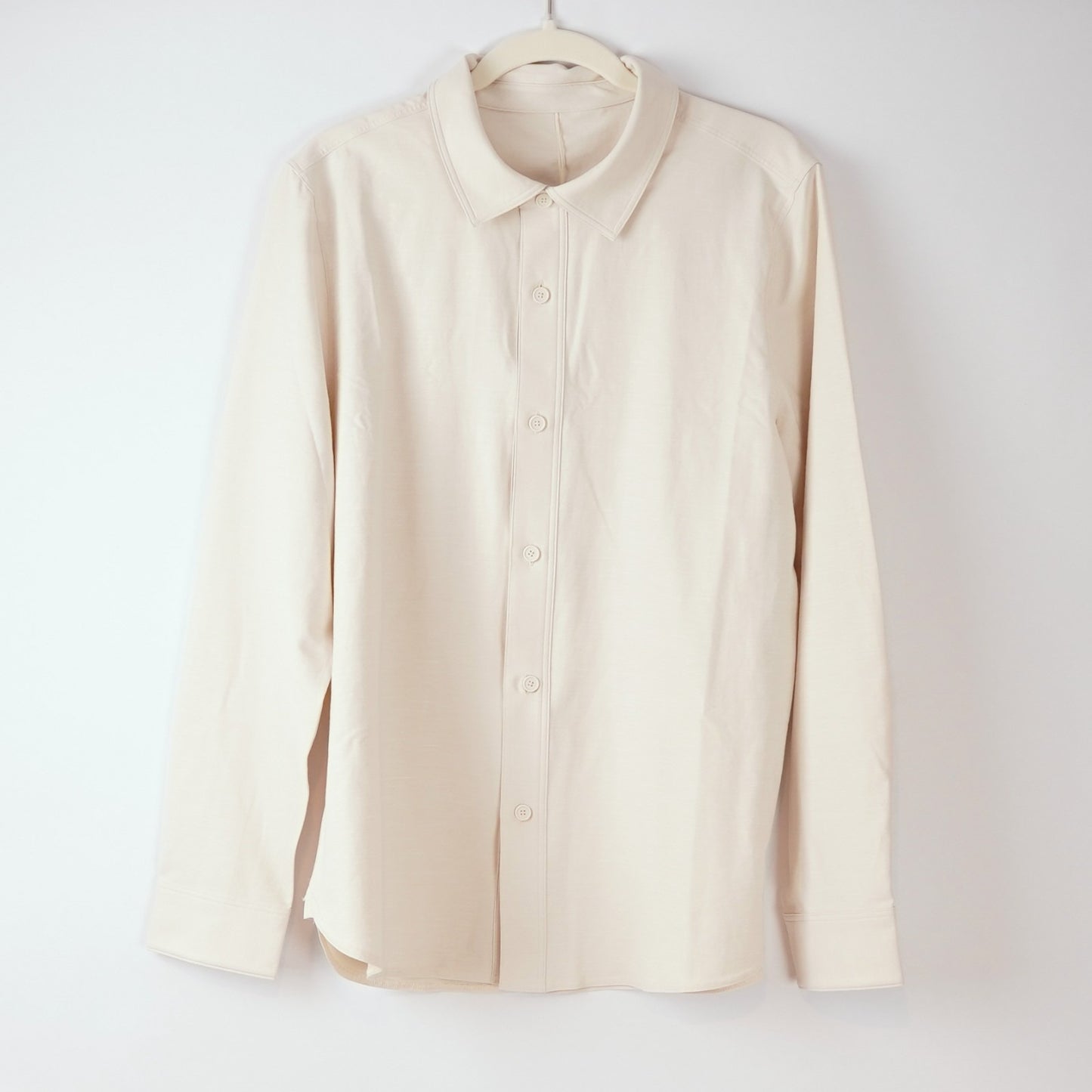 Lululemon LuluLinen Long-Sleeve Button Down Shirt Light Ivory - M