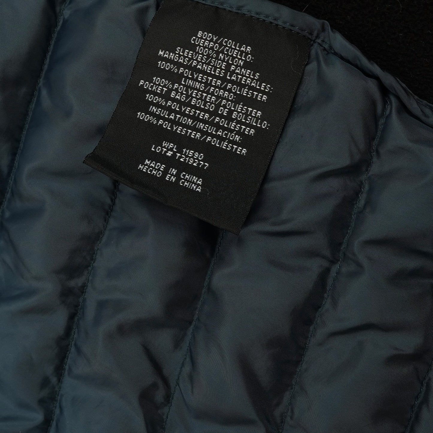 32 Degrees Mixed Media Lightweight Puffer Jacket Teal Black - M