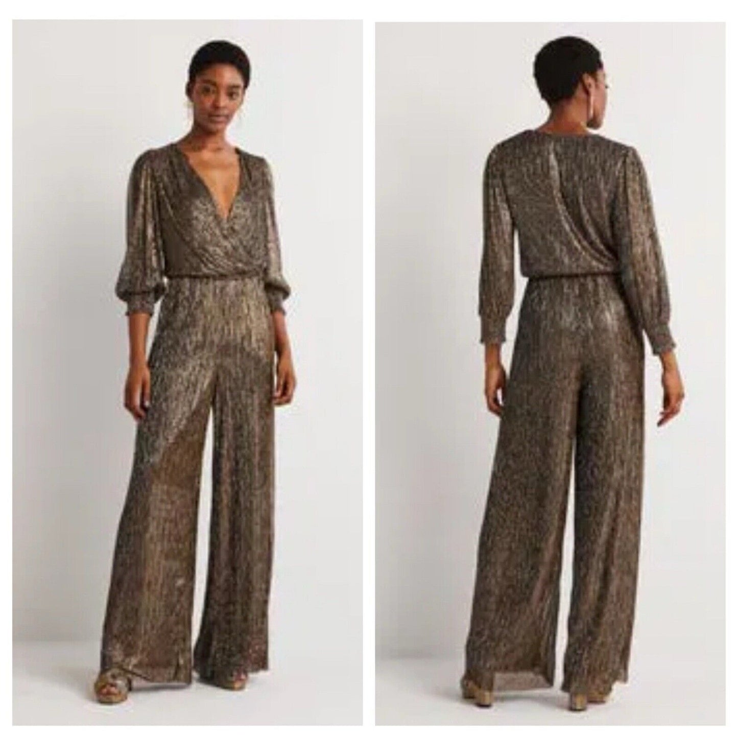 Boden Plisse Palazzo Jumpsuit - 6P