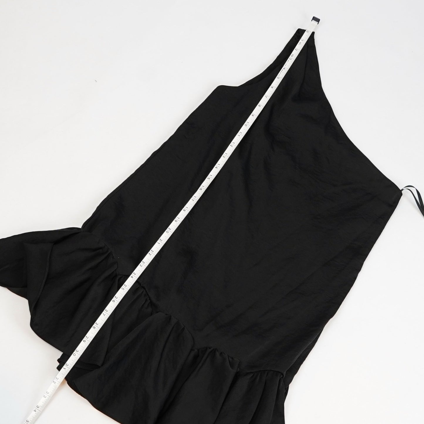 BCBGeneration One Shoulder Ruffle Hem Mini Dress Black - 4