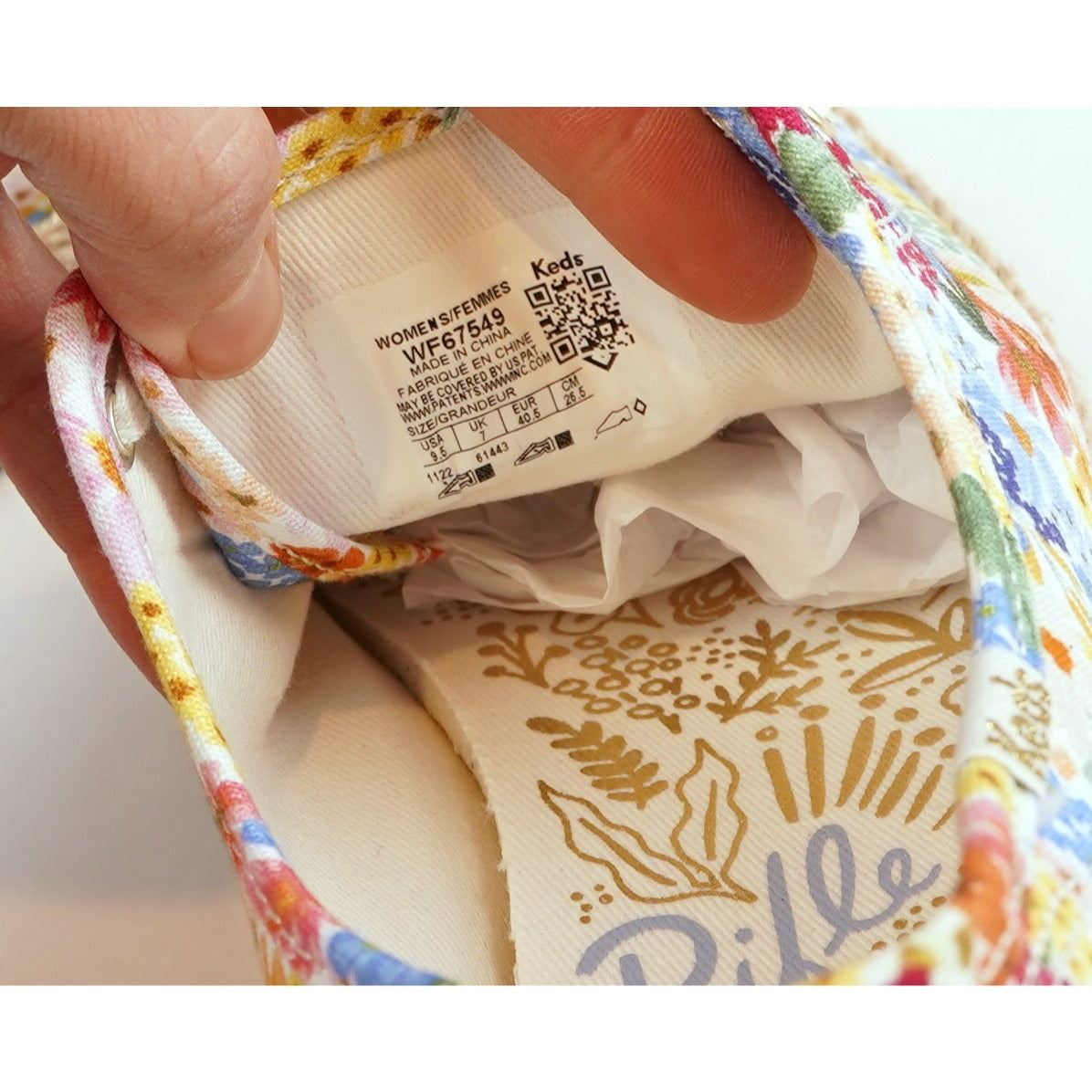 Keds X Rifle Paper Company Triple Kick Jute Margaux Platform Sneakers - 9.5
