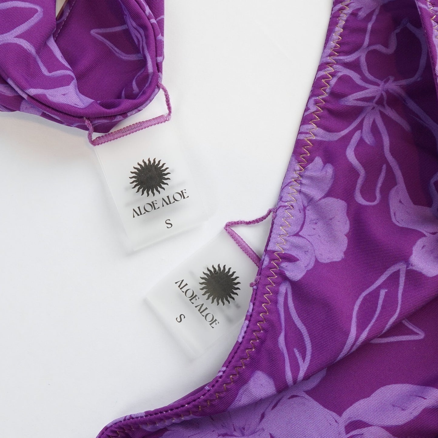 Aloe Aloe Bikini Set, Keyhole Top, Hipster Bottom - Lanai Print - S