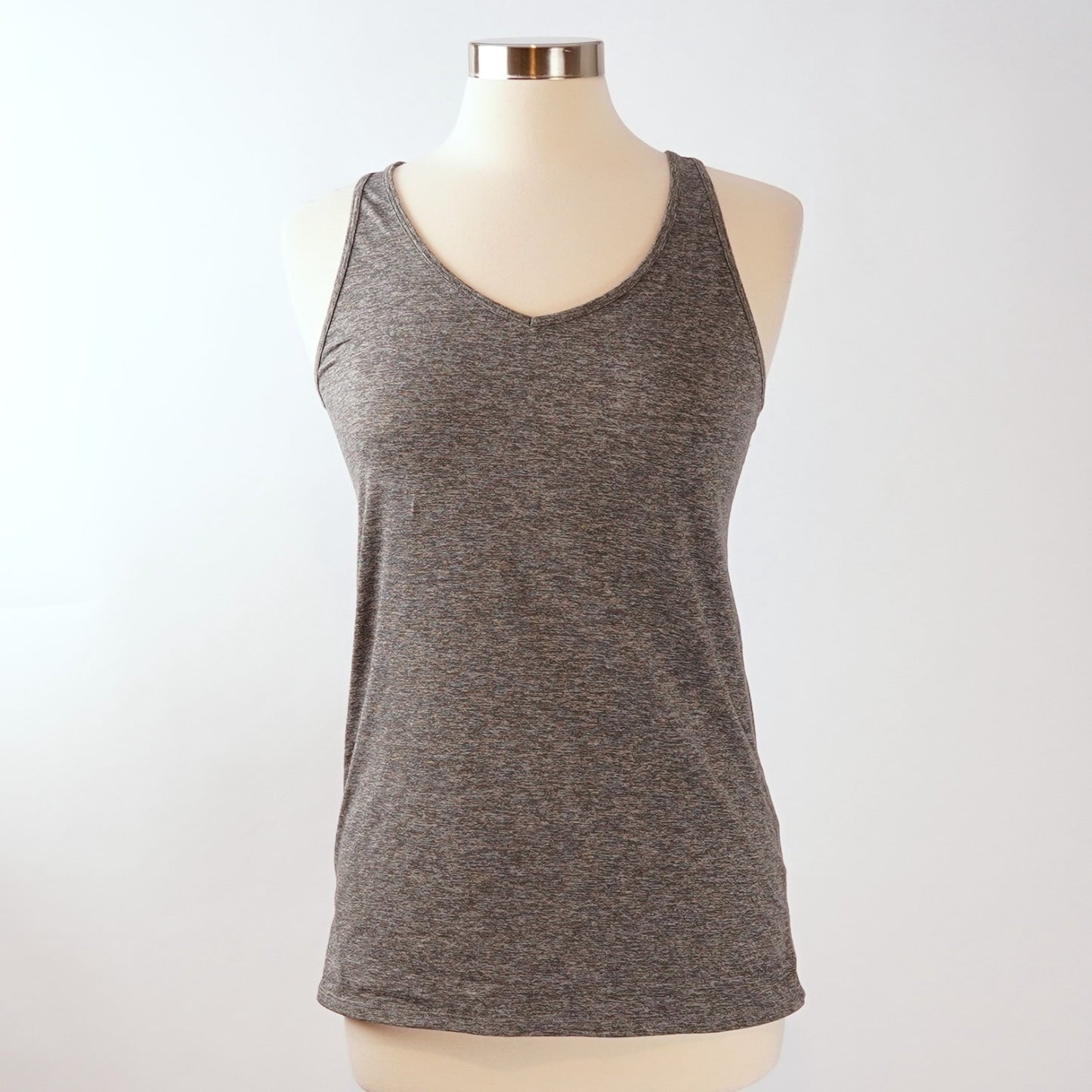 Patagonia Racerback Tank Top Cutout Detail Marled Gray - Medium