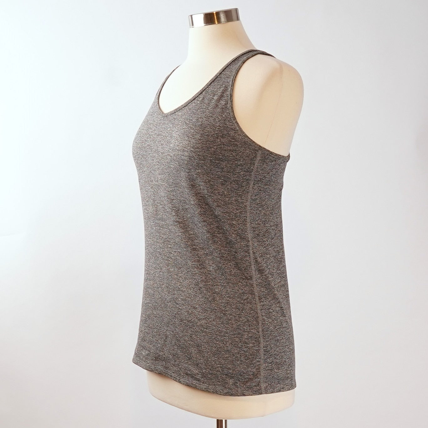 Patagonia Racerback Tank Top Cutout Detail Marled Gray - Medium