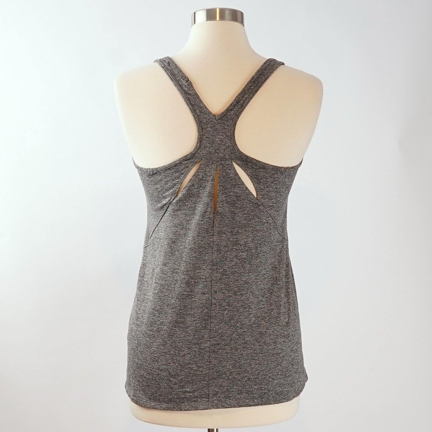 Patagonia Racerback Tank Top Cutout Detail Marled Gray - Medium