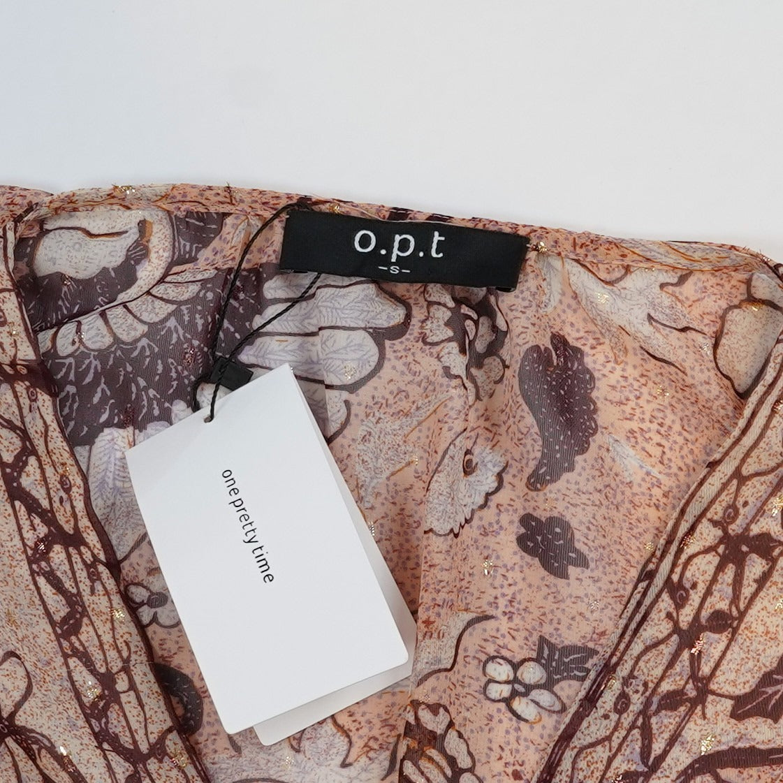 O.P.T One Pretty Time Floral Ruffle Dress NEW DEGAGE - Small