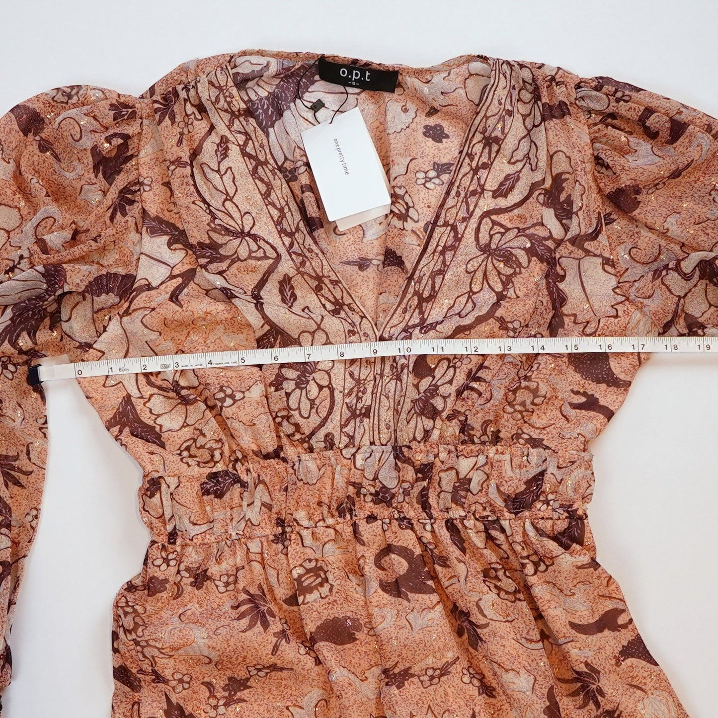 O.P.T One Pretty Time Floral Ruffle Dress NEW DEGAGE - Small