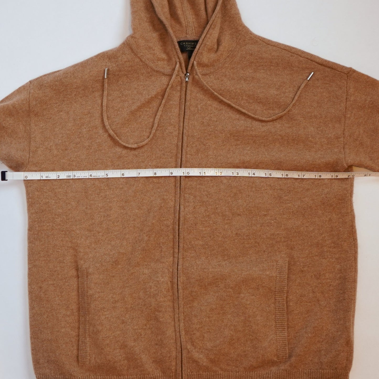 Charter Club Luxury Collection 100% Cashmere Zip Hoodie Brown - S