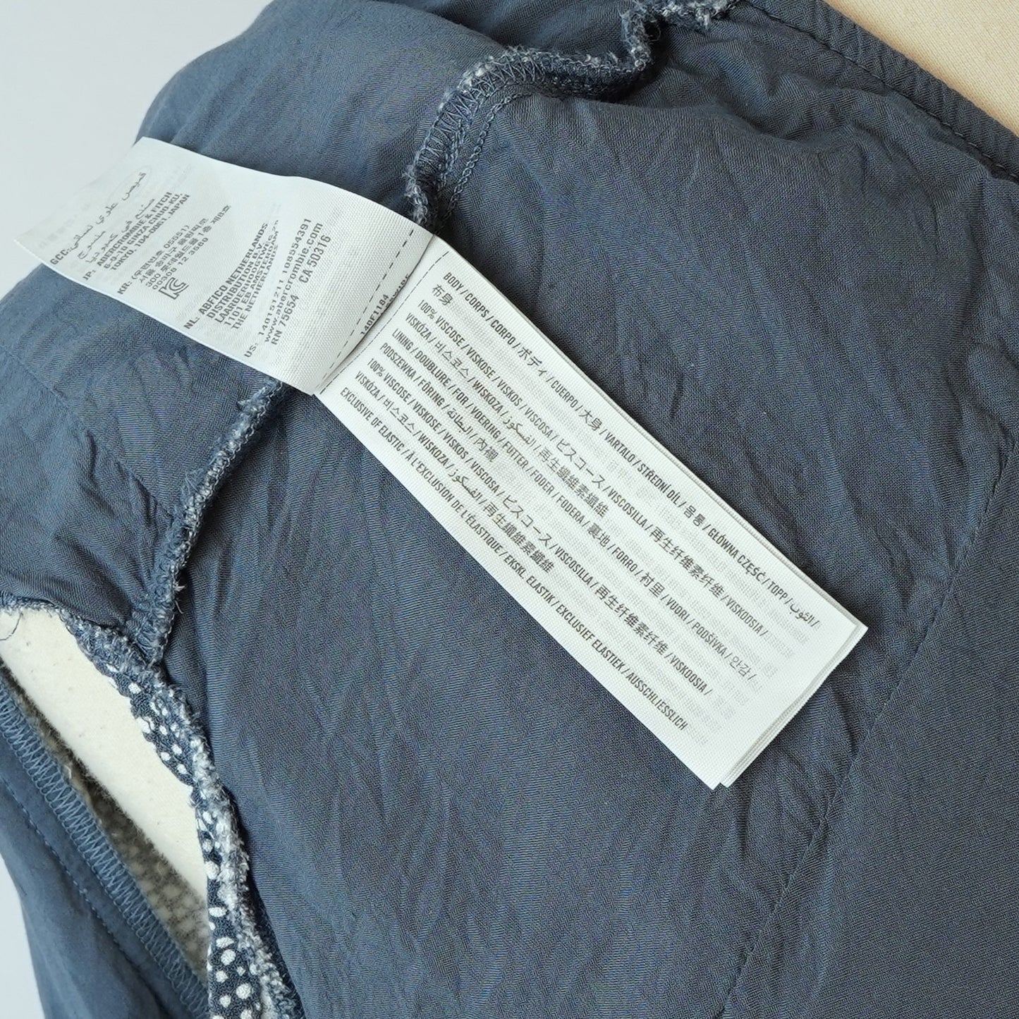 Abercrombie & Fitch Tie Front Flutter Sleeve Blouse Dusty Blue - S