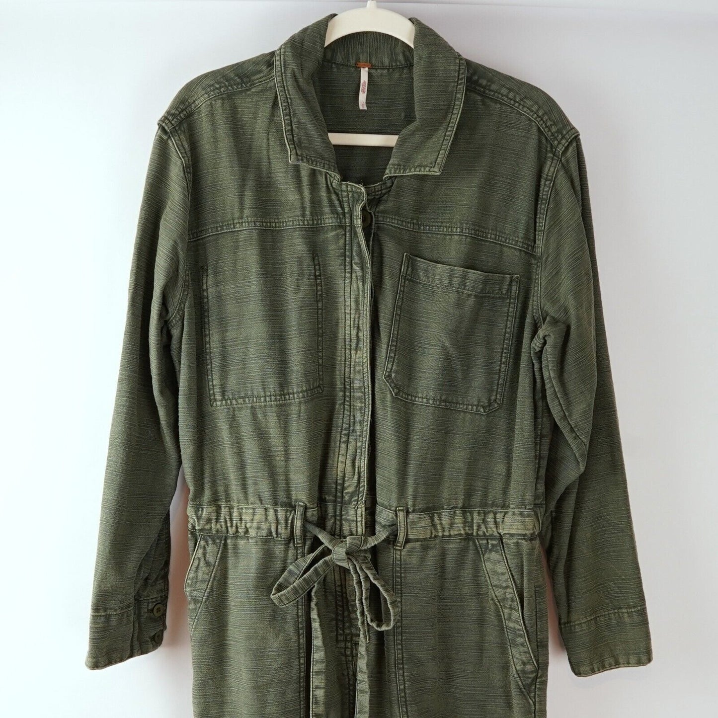 Free People Quinn Utility Long Sleeve Coverall Jumpsuit - M