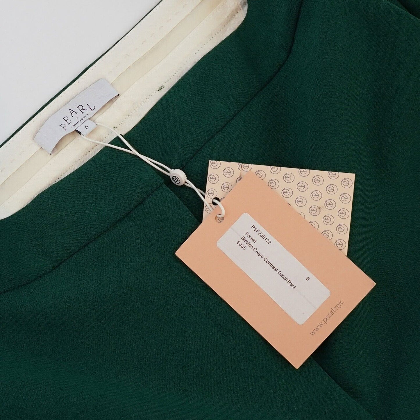 Pearl by Lela Rose Stretch Crepe Contrast Detail Trouser Pants - 6