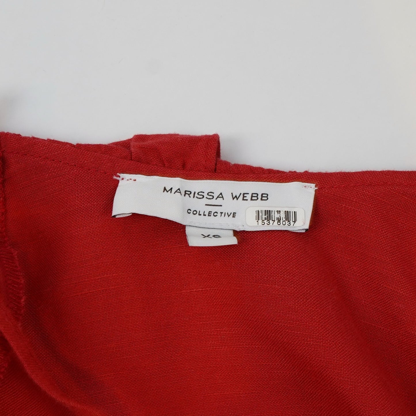 Marissa Webb Off Shoulder Linen Belted Ruffled Sun Dress - XS