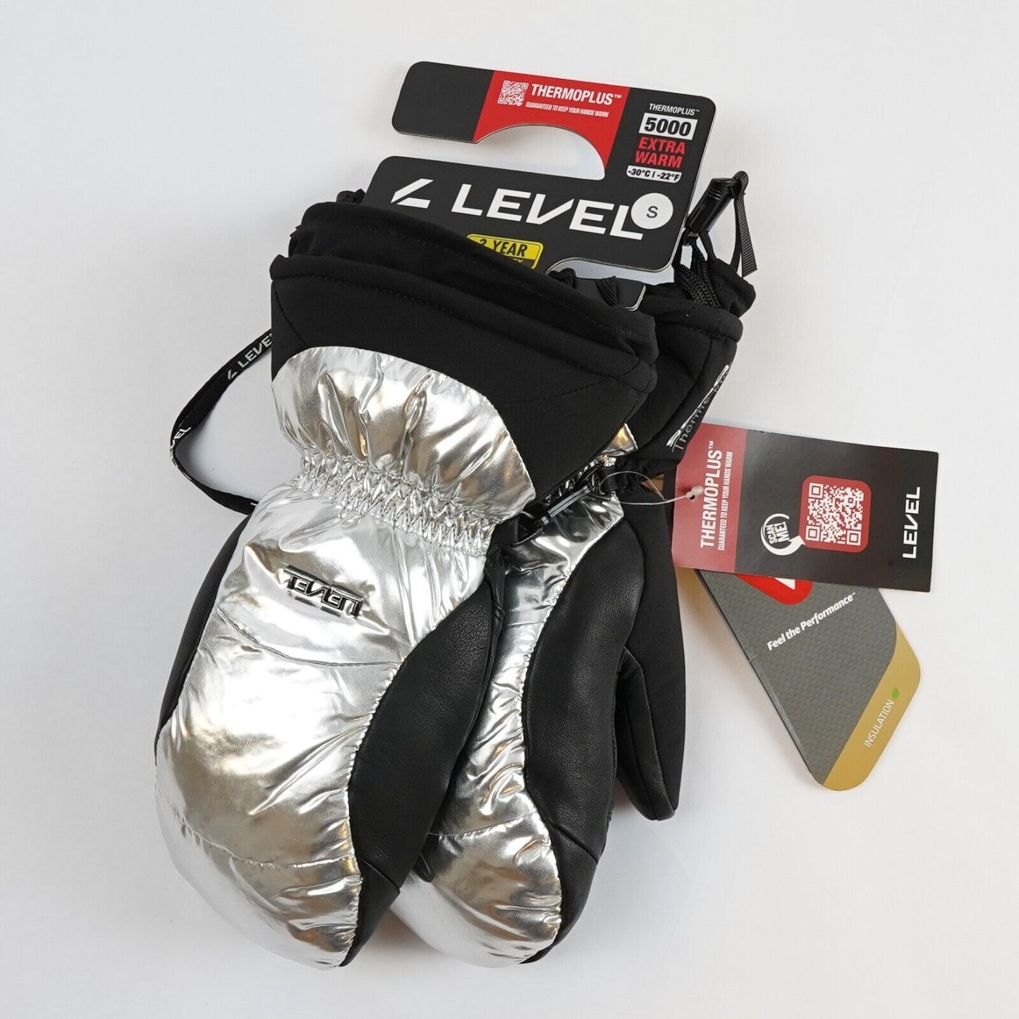 Level Women's Flame Mittens Winter Skiing Snowboarding - S