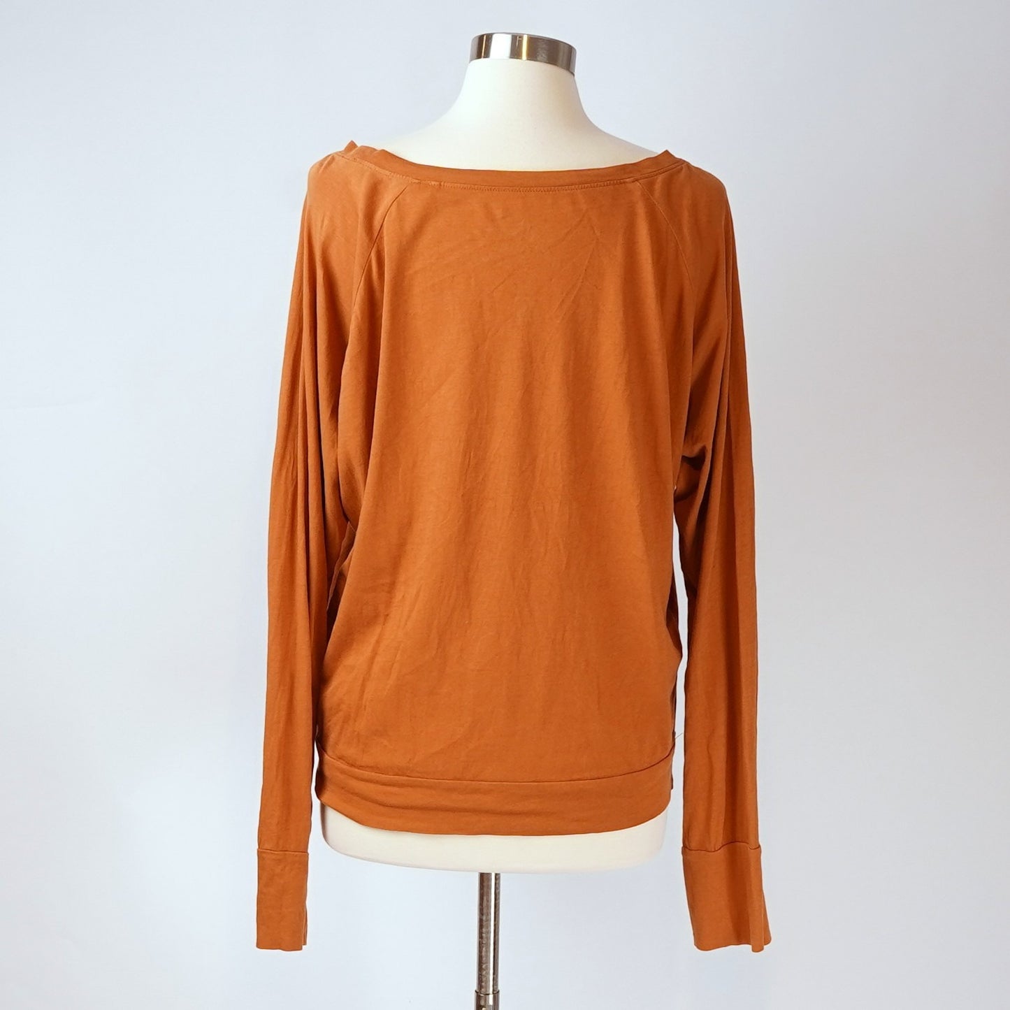 Prana Long Sleeve Graphic Tee Burnt Orange Organic Cotton - L