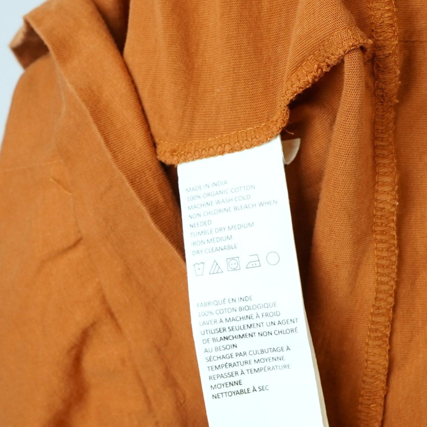 Prana Long Sleeve Graphic Tee Burnt Orange Organic Cotton - L