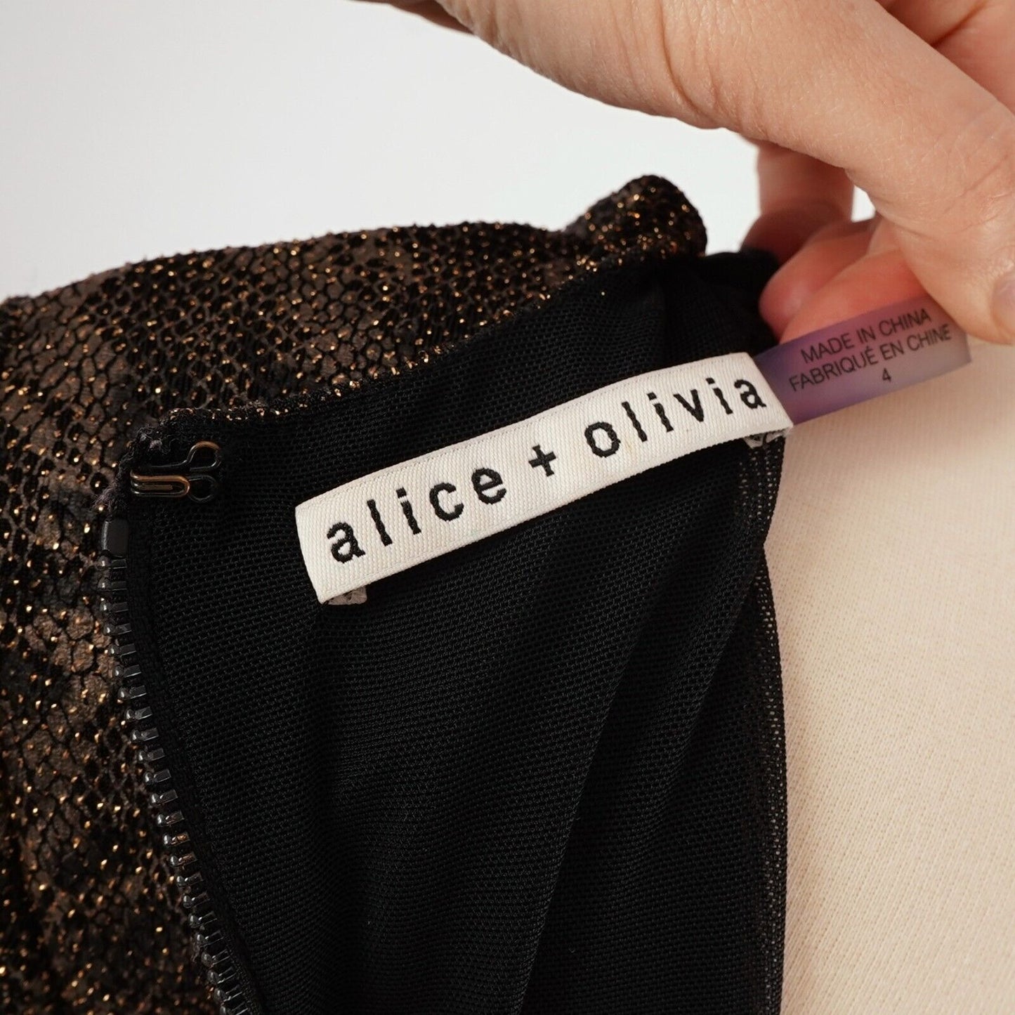 Alice + Olivia Diaz Plunging Ruched Long Sleeve Dress - 4