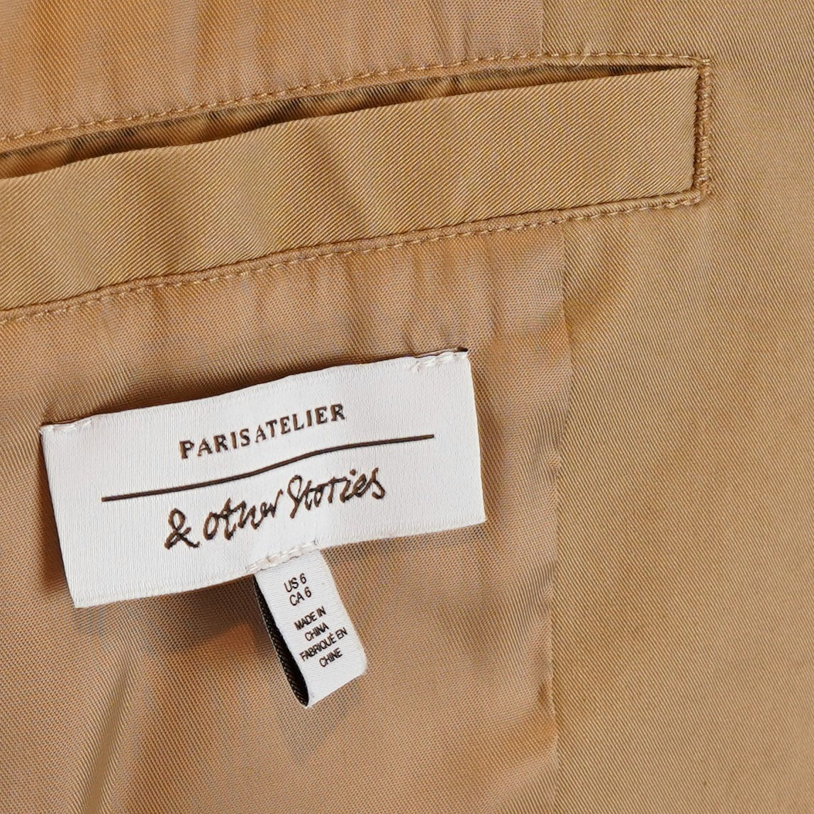 & Other Stories Oversized Floral Quilted Jacket Beige - 6