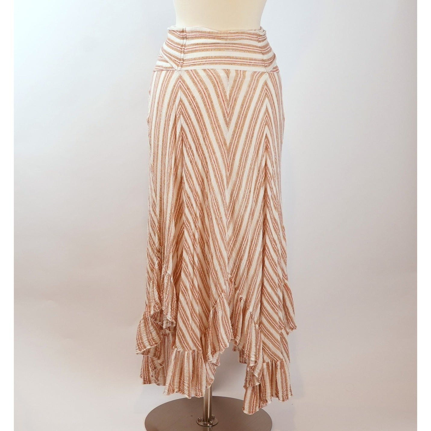 Free People Giselle Ivory Striped Convertible Skirt Dress - XS