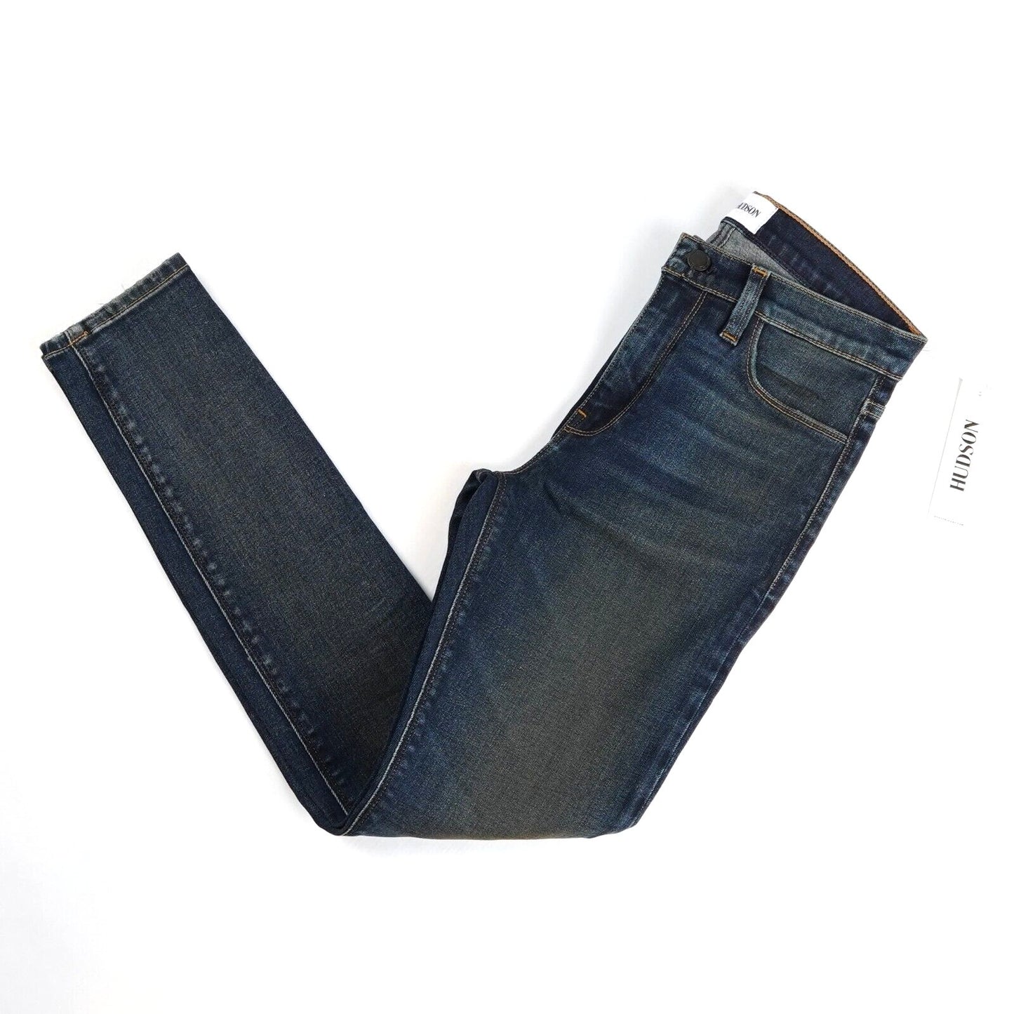 Hudson Mid Rise Dark Wash Skinny Jeans - 26