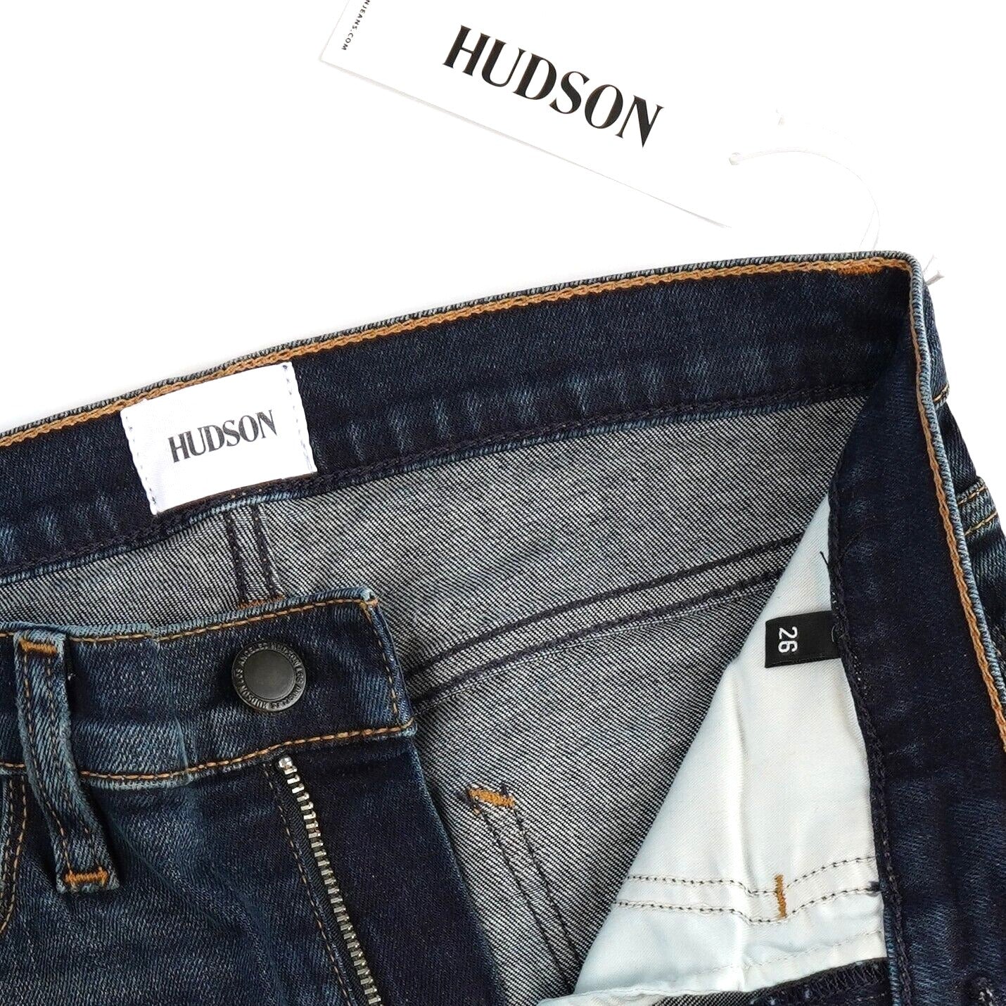 Hudson Mid Rise Dark Wash Skinny Jeans - 26