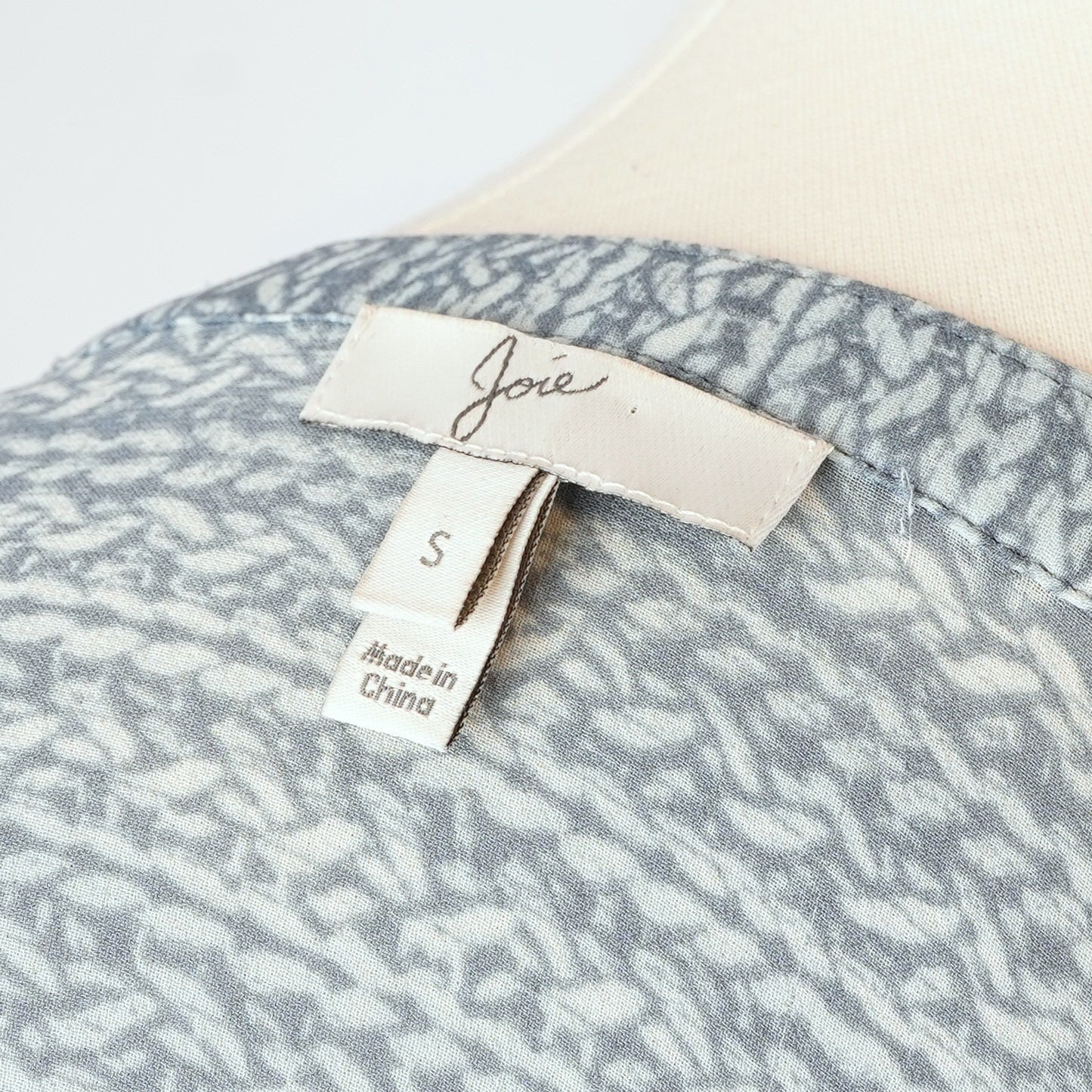 Joie Parmena Sheer Blue 100% Silk Long Sleeve Blouse - S