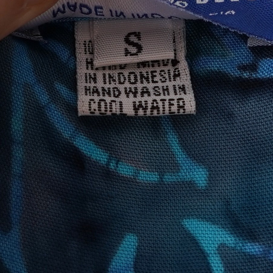 Mexicali Blues Button Front Midi Maxi Dress Sunflower Blue Tie Dye - S