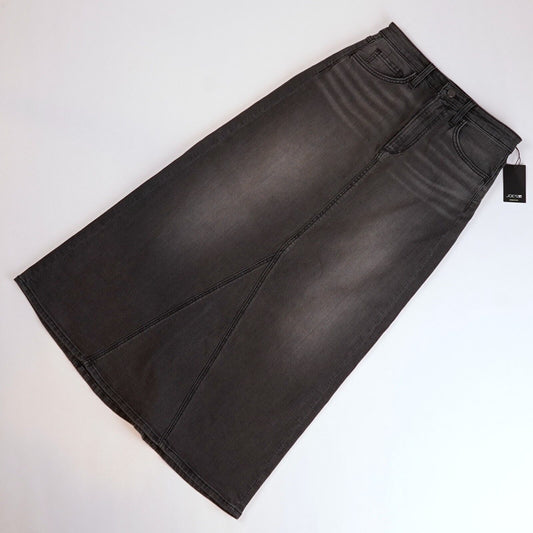 Joe's Denim Faye Skirt in Faded Black Gray Midi/Maxi - 27