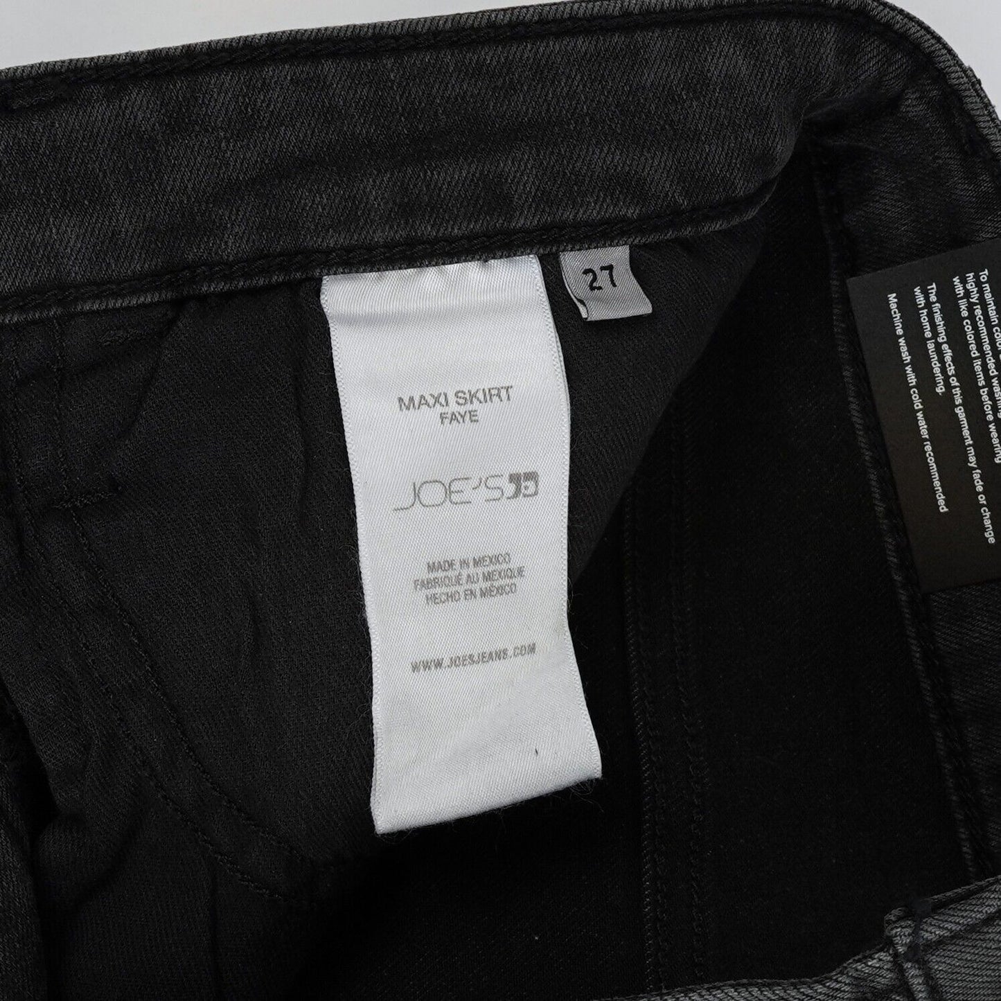 Joe's Denim Faye Skirt in Faded Black Gray Midi/Maxi - 27