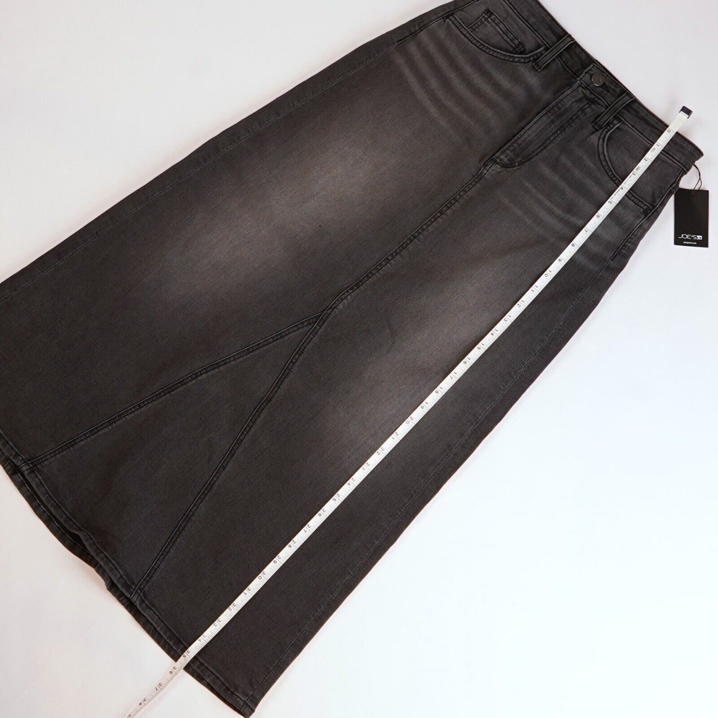 Joe's Denim Faye Skirt in Faded Black Gray Midi/Maxi - 27