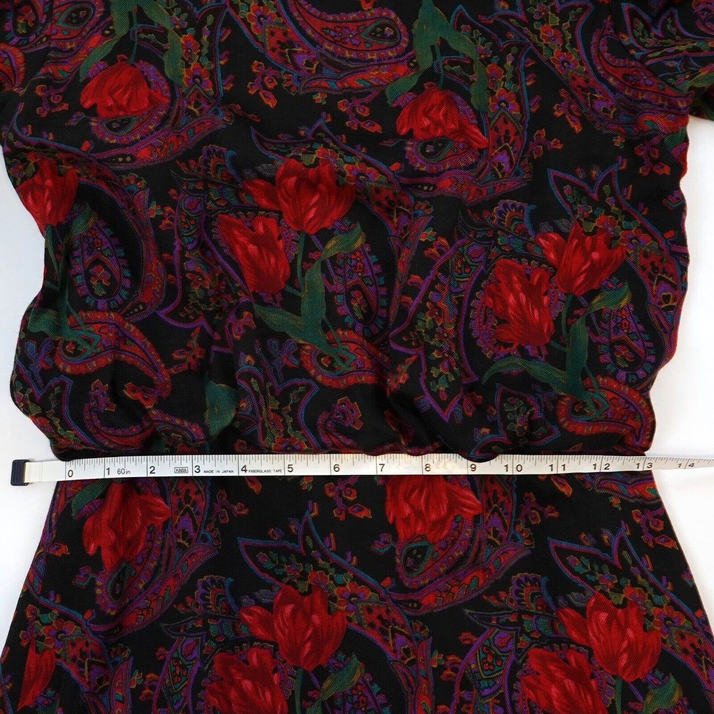 Richard Warren Floral Paisley Wool Dress - 4 - Vintage 80's