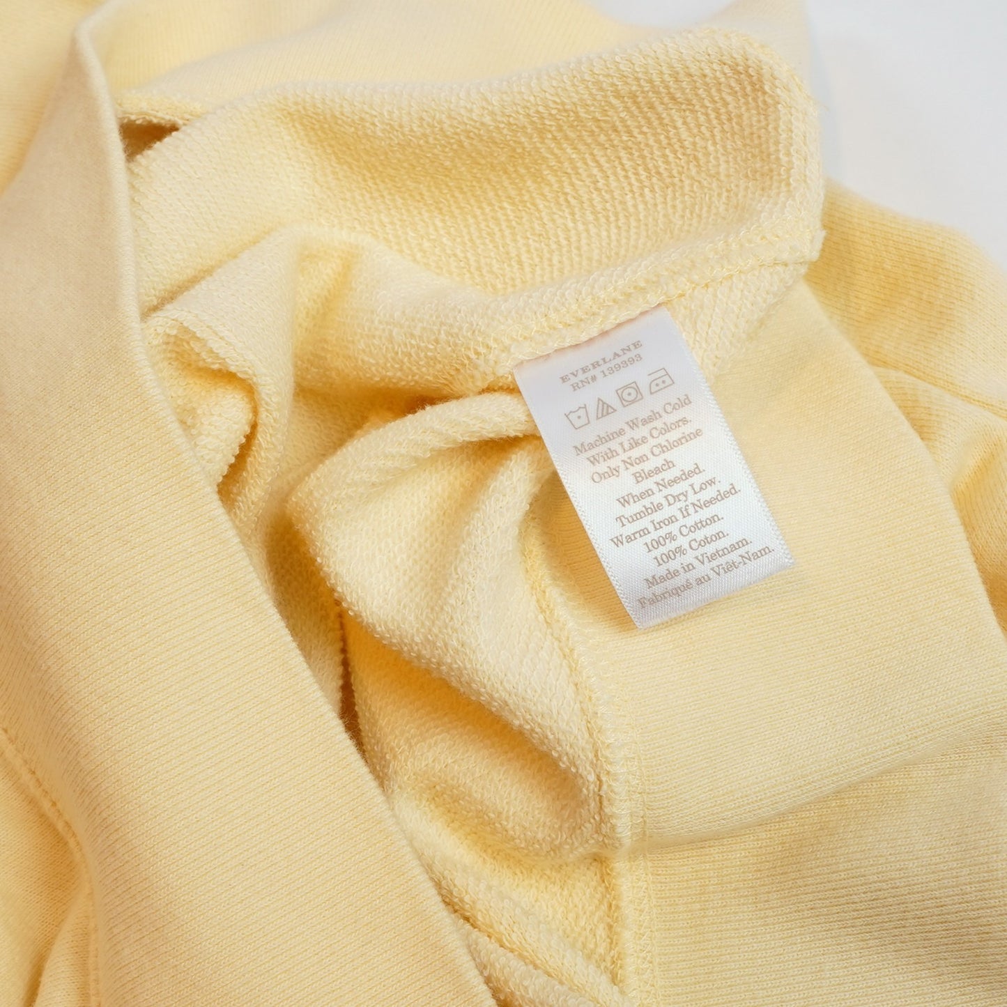 Everlane Butter Yellow Crewneck Pullover Sweatshirt - M