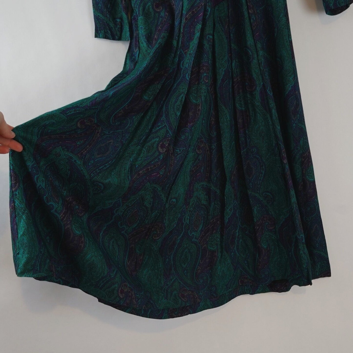 Patty O'Neil Floral/Paisley Button Back Dress - 6 - Vintage 80's