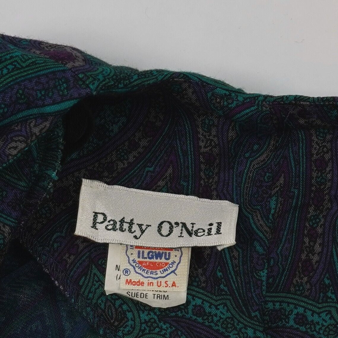 Patty O'Neil Floral/Paisley Button Back Dress - 6 - Vintage 80's